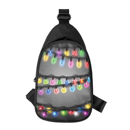 Christmas Holiday Lights Print Chest Bag