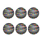 Christmas Holiday Lights Print Coaster Set