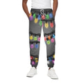 Christmas Holiday Lights Print Cotton Sweatpants