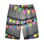 Christmas Holiday Lights Print Cotton Shorts