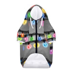 Christmas Holiday Lights Print Dog Zip Up Hoodie