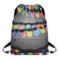 Christmas Holiday Lights Print Drawstring Backpack