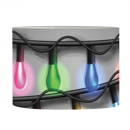 Christmas Holiday Lights Print Drum Lamp Shade