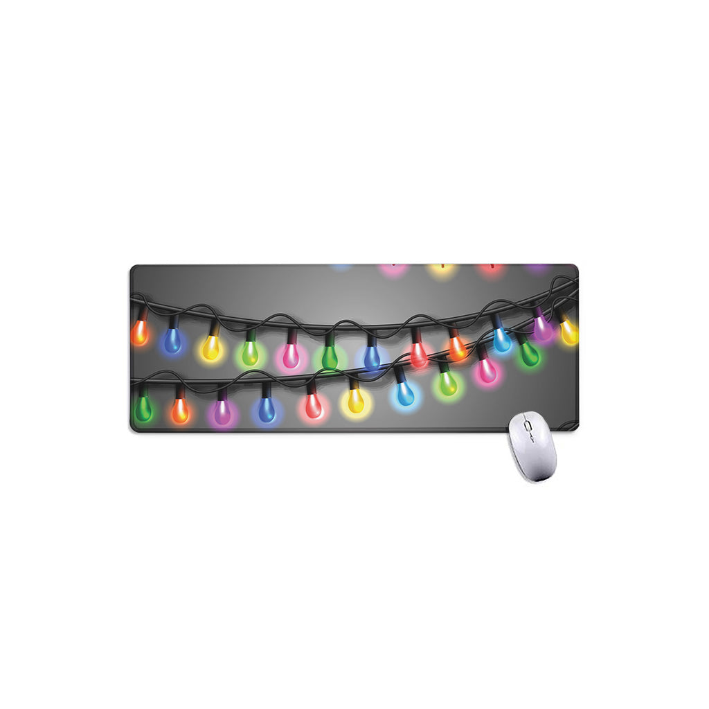 Christmas Holiday Lights Print Extended Mouse Pad