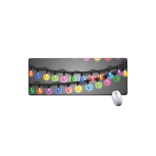 Christmas Holiday Lights Print Extended Mouse Pad
