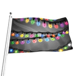 Christmas Holiday Lights Print Flag