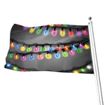 Christmas Holiday Lights Print Flag