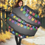 Christmas Holiday Lights Print Foldable Umbrella