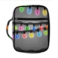 Christmas Holiday Lights Print Front Pocket Bible Bag