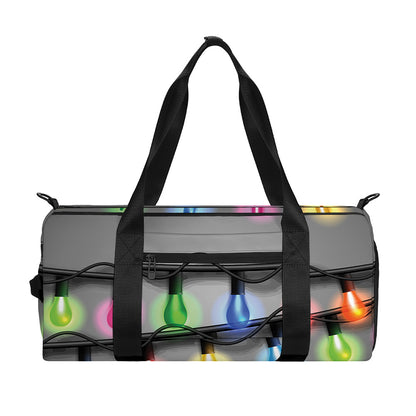 Christmas Holiday Lights Print Gym Bag