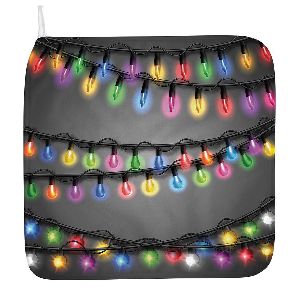 Christmas Holiday Lights Print Hand Towel