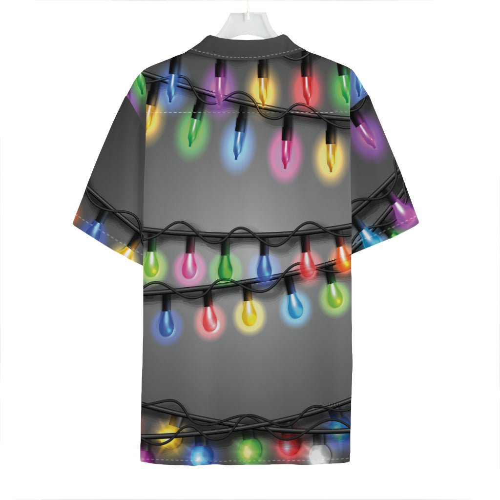 Christmas Holiday Lights Print Hawaiian Shirt