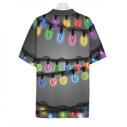 Christmas Holiday Lights Print Hawaiian Shirt