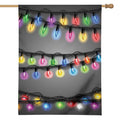 Christmas Holiday Lights Print House Flag