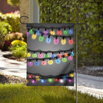 Christmas Holiday Lights Print House Flag