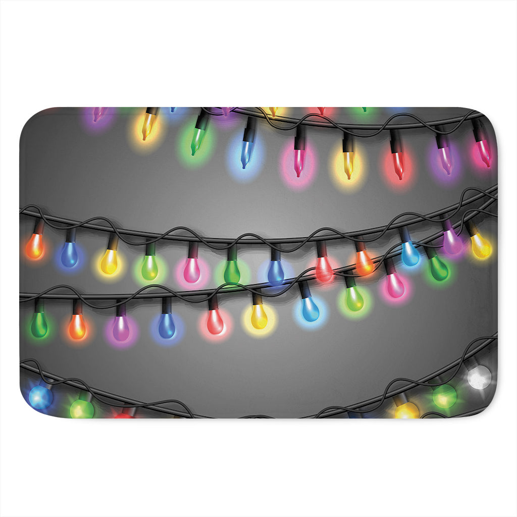 Christmas Holiday Lights Print Indoor Door Mat