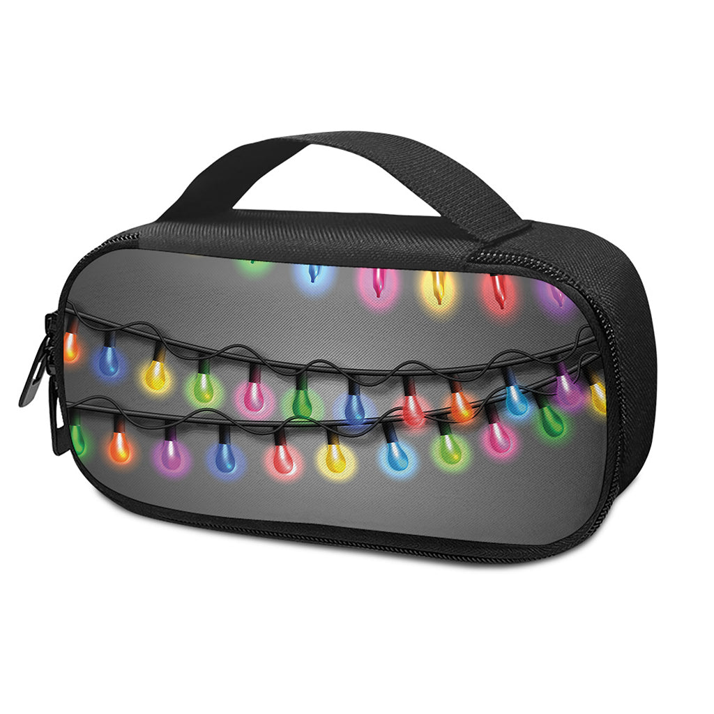 Christmas Holiday Lights Print Insulin Cooler Travel Case