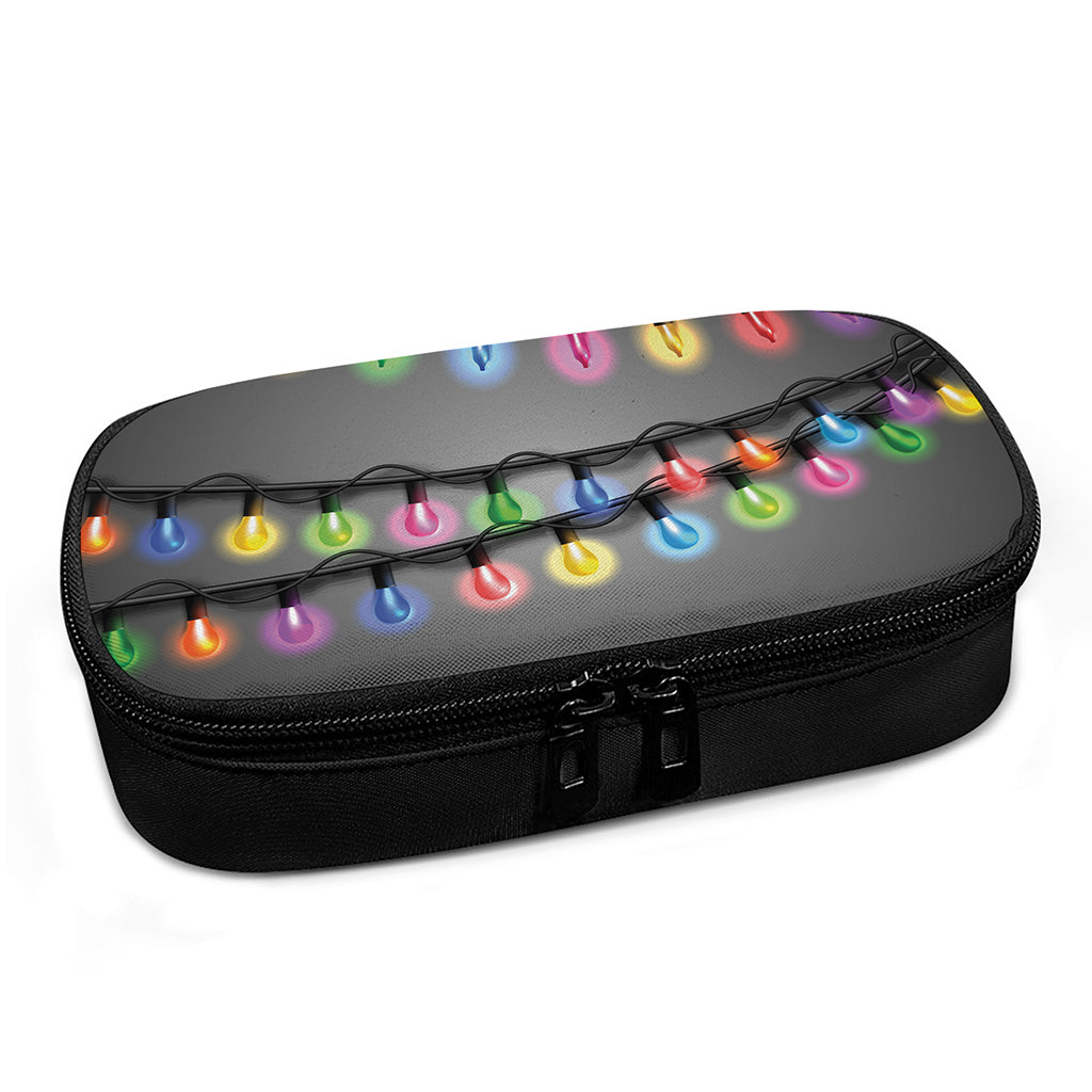 Christmas Holiday Lights Print Insulin Cooler Travel Case