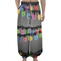 Christmas Holiday Lights Print Lantern Pants