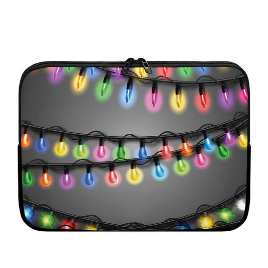 Christmas Holiday Lights Print Laptop Sleeve