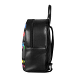 Christmas Holiday Lights Print Leather Backpack