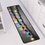 Christmas Holiday Lights Print Long Kitchen Mat