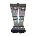 Christmas Holiday Lights Print Long Socks