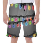 Christmas Holiday Lights Print Men's Beach Shorts