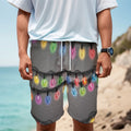 Christmas Holiday Lights Print Men's Cargo Shorts