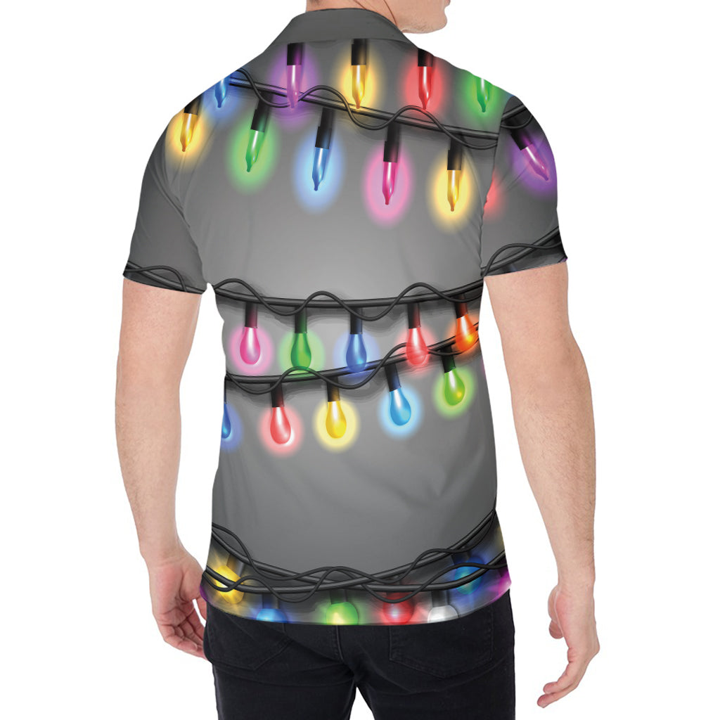 Christmas Holiday Lights Print Men's Shirt