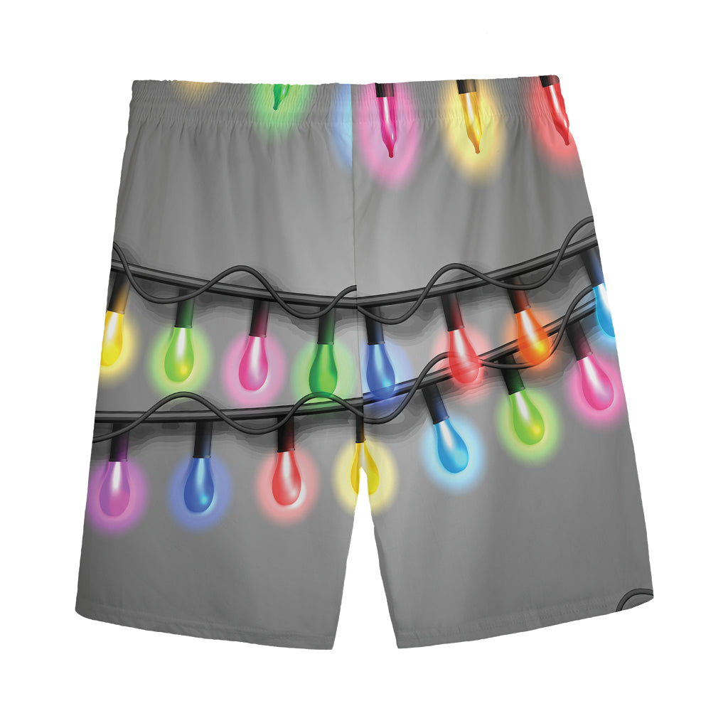 Christmas Holiday Lights Print Men's Sports Shorts