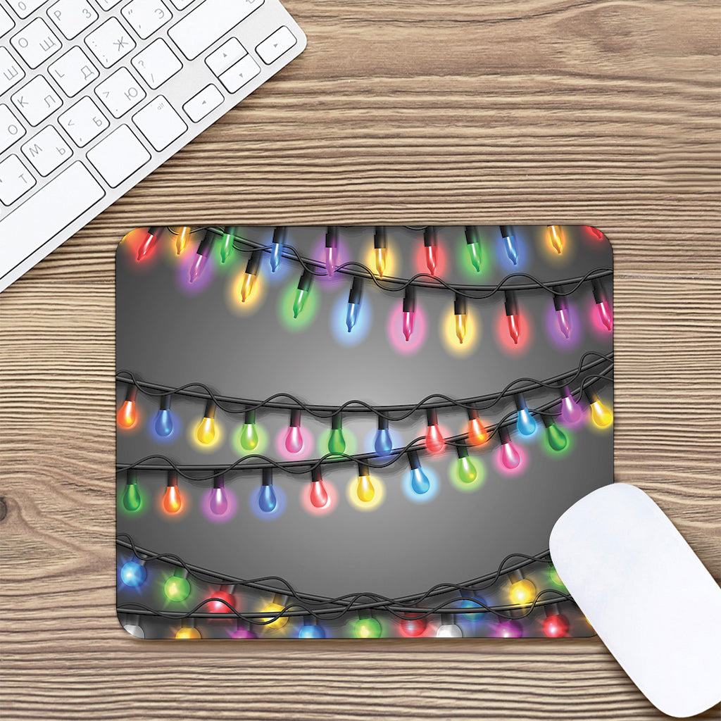 Christmas Holiday Lights Print Mouse Pad