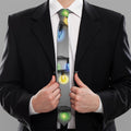 Christmas Holiday Lights Print Necktie