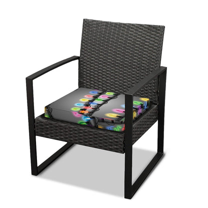 Christmas Holiday Lights Print Outdoor Seat Cushion Cover