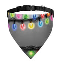 Christmas Holiday Lights Print Over The Collar Dog Bandana