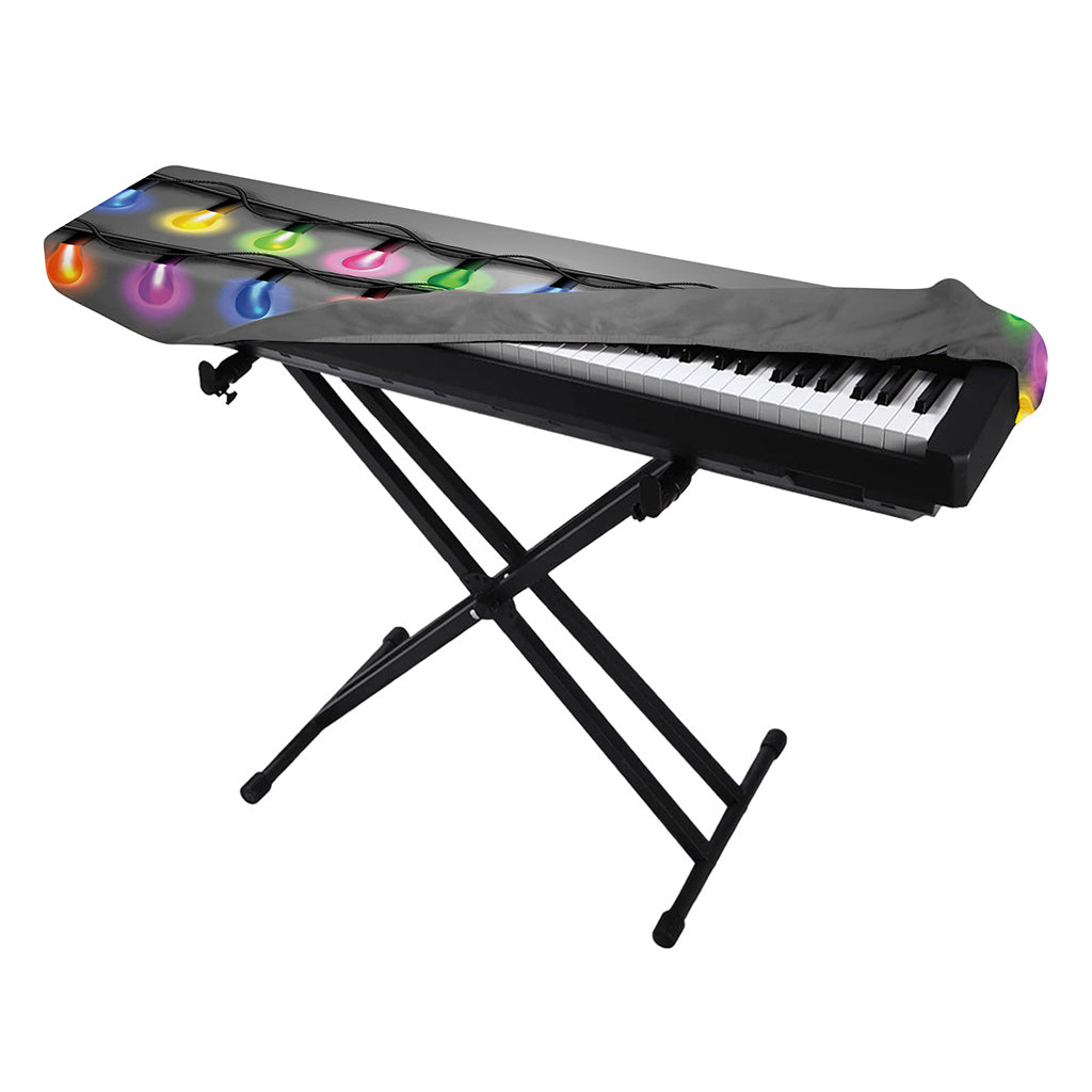 Christmas Holiday Lights Print Piano Keyboard Cover