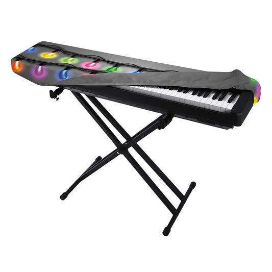 Christmas Holiday Lights Print Piano Keyboard Cover