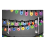 Christmas Holiday Lights Print Placemat