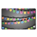 Christmas Holiday Lights Print Polyester Doormat