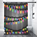 Christmas Holiday Lights Print Premium Shower Curtain