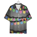 Christmas Holiday Lights Print Rayon Hawaiian Shirt