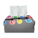 Christmas Holiday Lights Print Rectangle Tissue Box Cover