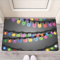 Christmas Holiday Lights Print Rubber Doormat