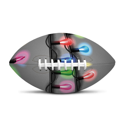 Christmas Holiday Lights Print Rugby Ball
