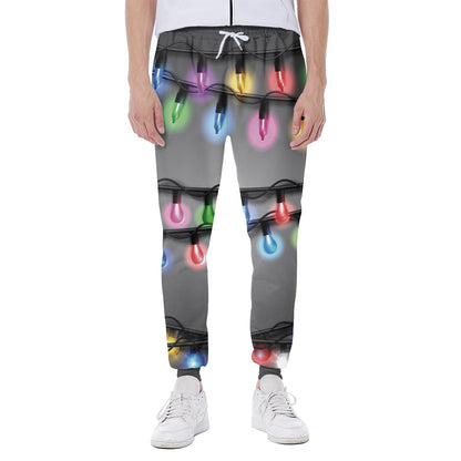 Christmas Holiday Lights Print Scuba Joggers