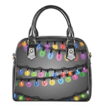 Christmas Holiday Lights Print Shoulder Handbag
