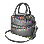 Christmas Holiday Lights Print Shoulder Handbag