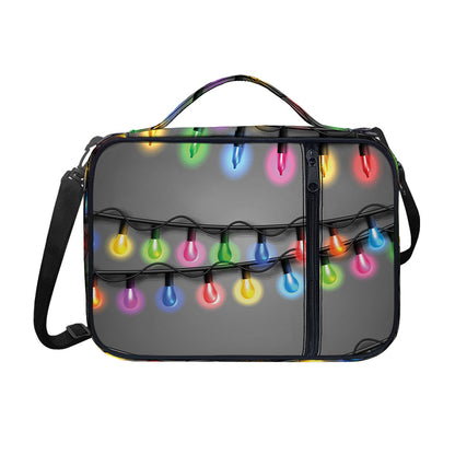 Christmas Holiday Lights Print Shoulder Strap Bible Bag