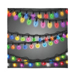 Christmas Holiday Lights Print Silk Bandana