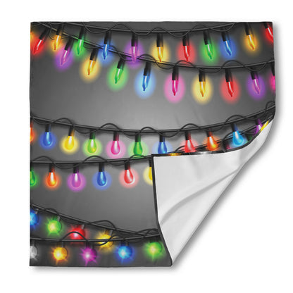 Christmas Holiday Lights Print Silk Bandana